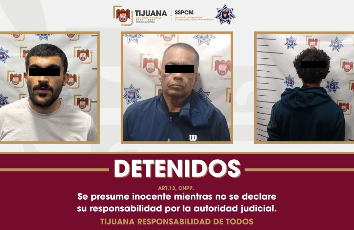 Detiene SSPCM a tres personas por colocar mantas con mensajes intimidatorios en distintos puntos de Tijuana