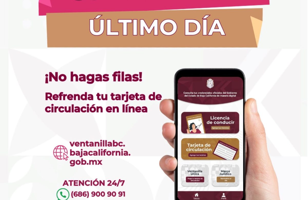 30 de junio, último día para hacer el refrendo de la tarjeta de circulación de vehículos modelo 2015 y años anteriores: SAT BC