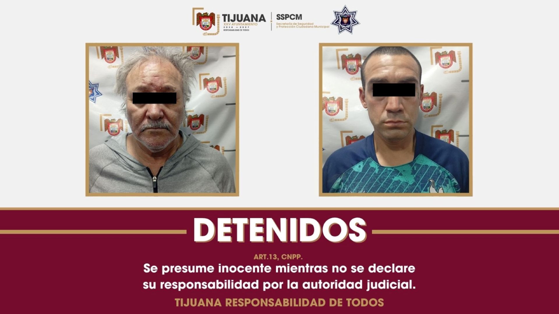 Asegura SSPCM a dos personas con armas y más de 650 dosis de sustancias prohibidas