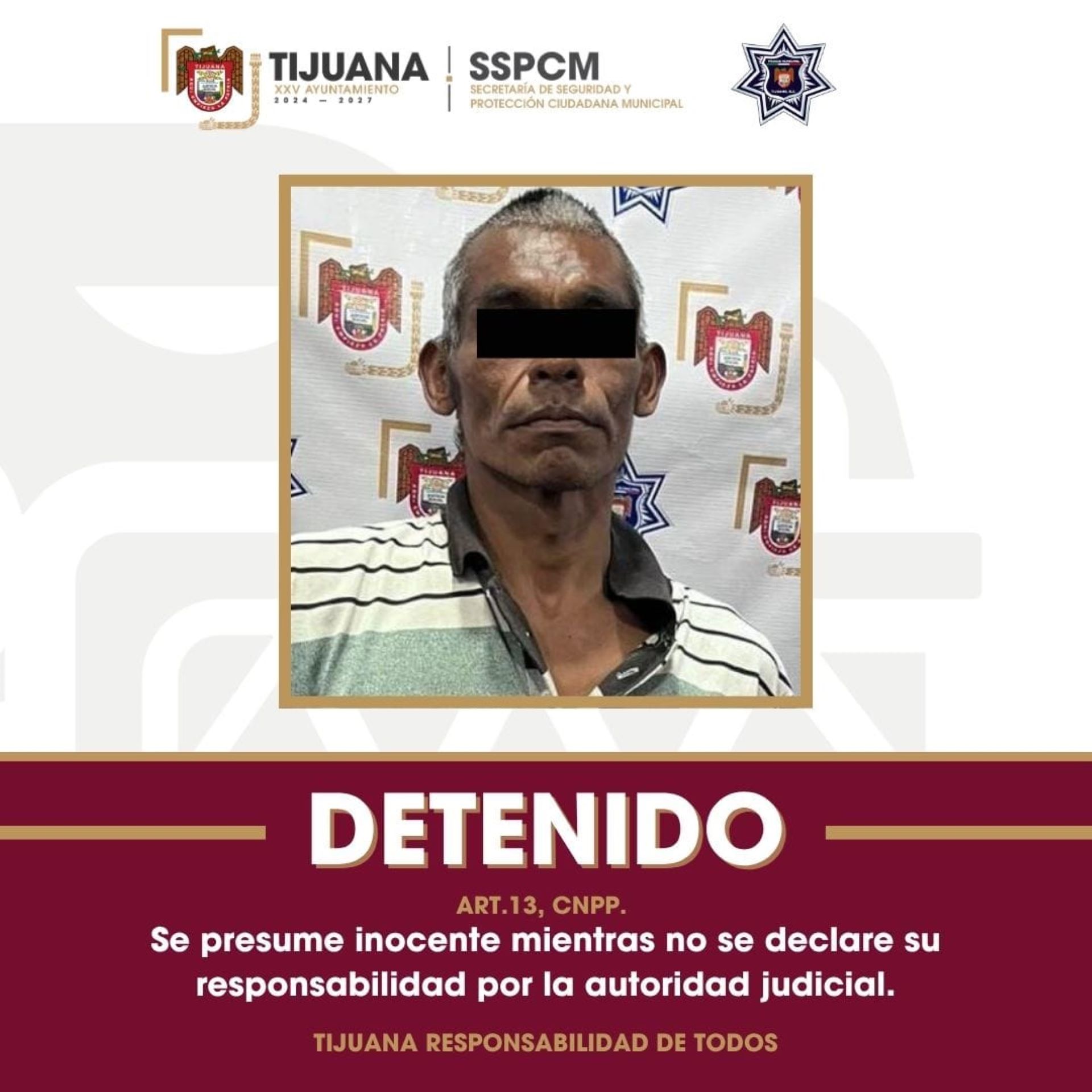 Detiene Policía Municipal a sujeto señalado por presunto abuso sexual contra una menor
