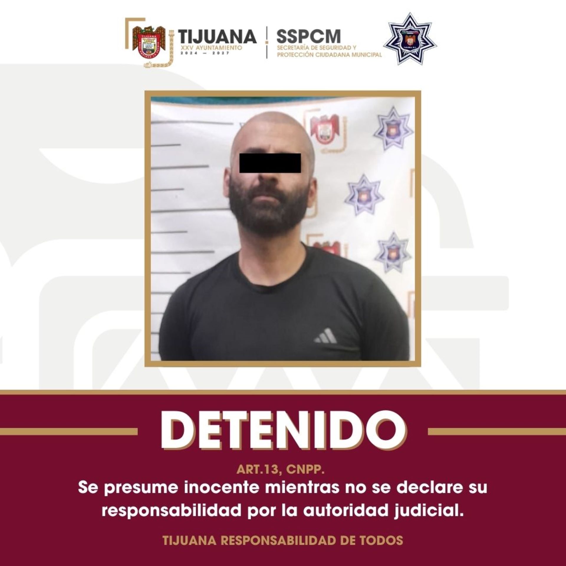 Detiene Policía Municipal de Tijuana a hombre por violencia familiar y presunto abuso contra menores