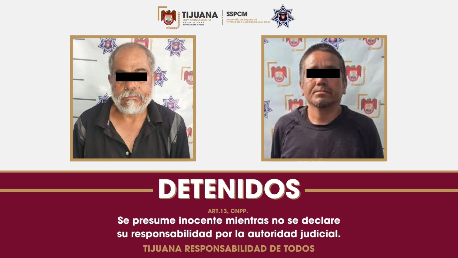 Detiene Policía Municipal de Tijuana a dos personas con órdenes de aprehensión por narcomenudeo