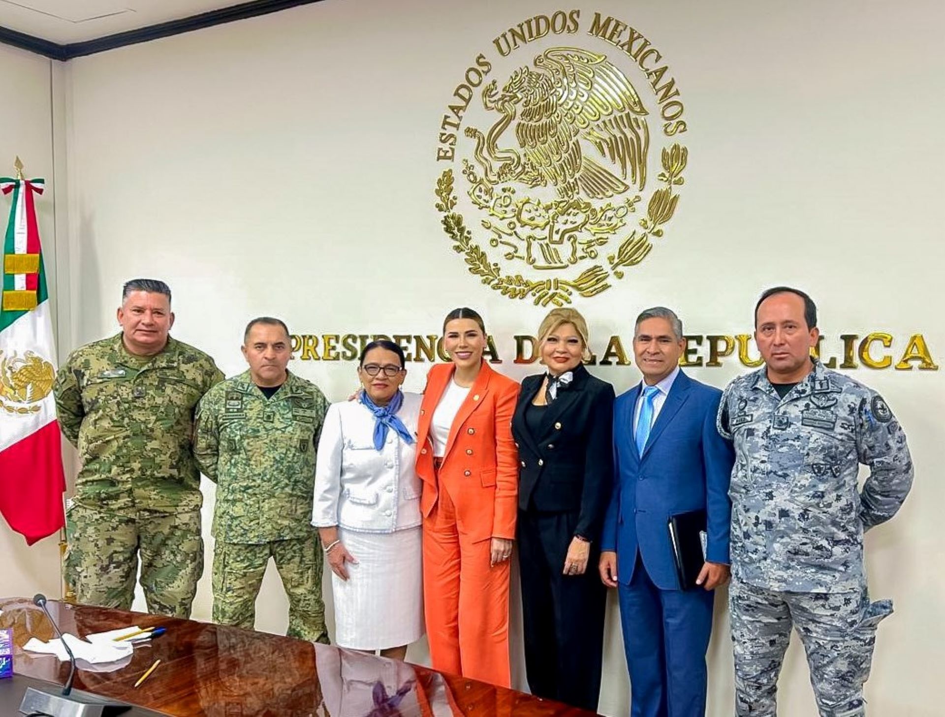 Presenta gobernadora Marina del Pilar avances en seguridad ante el gabinete nacional en el marco de Operación Frontera Norte