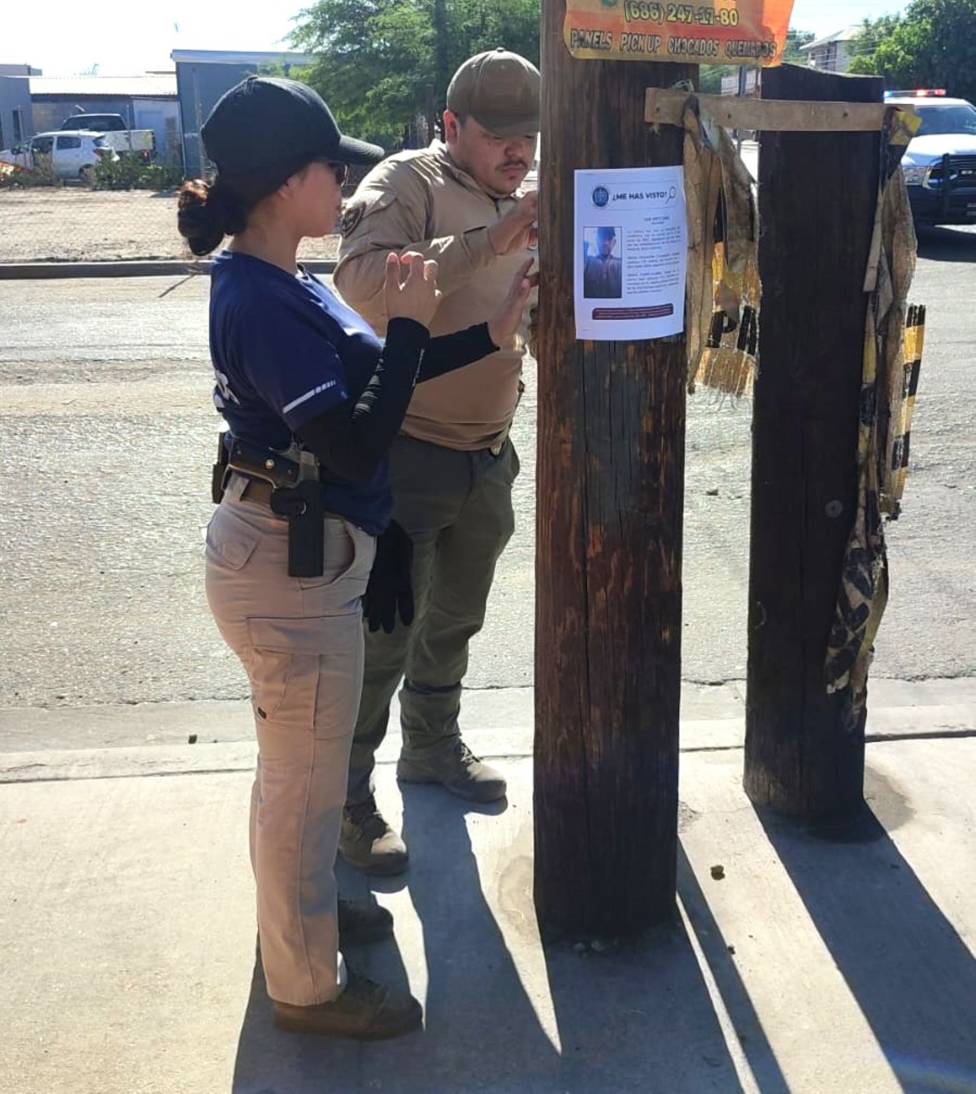 Agentes estatales de investigación realizan operativo de búsqueda y volanteo en Mexicali