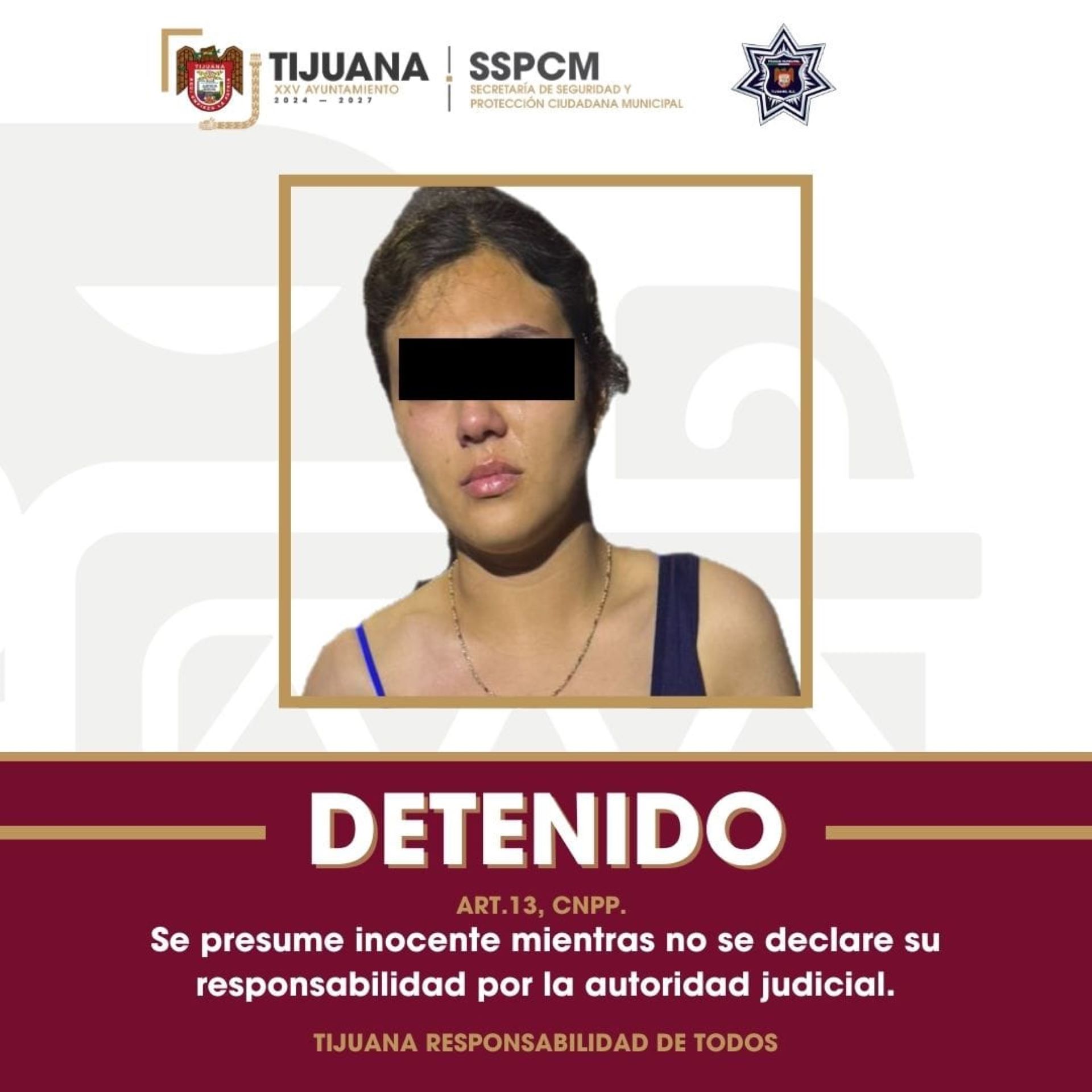 Asegura Policía Municipal de Tijuana a responsable de atropellar a tres personas en la colonia Planicie