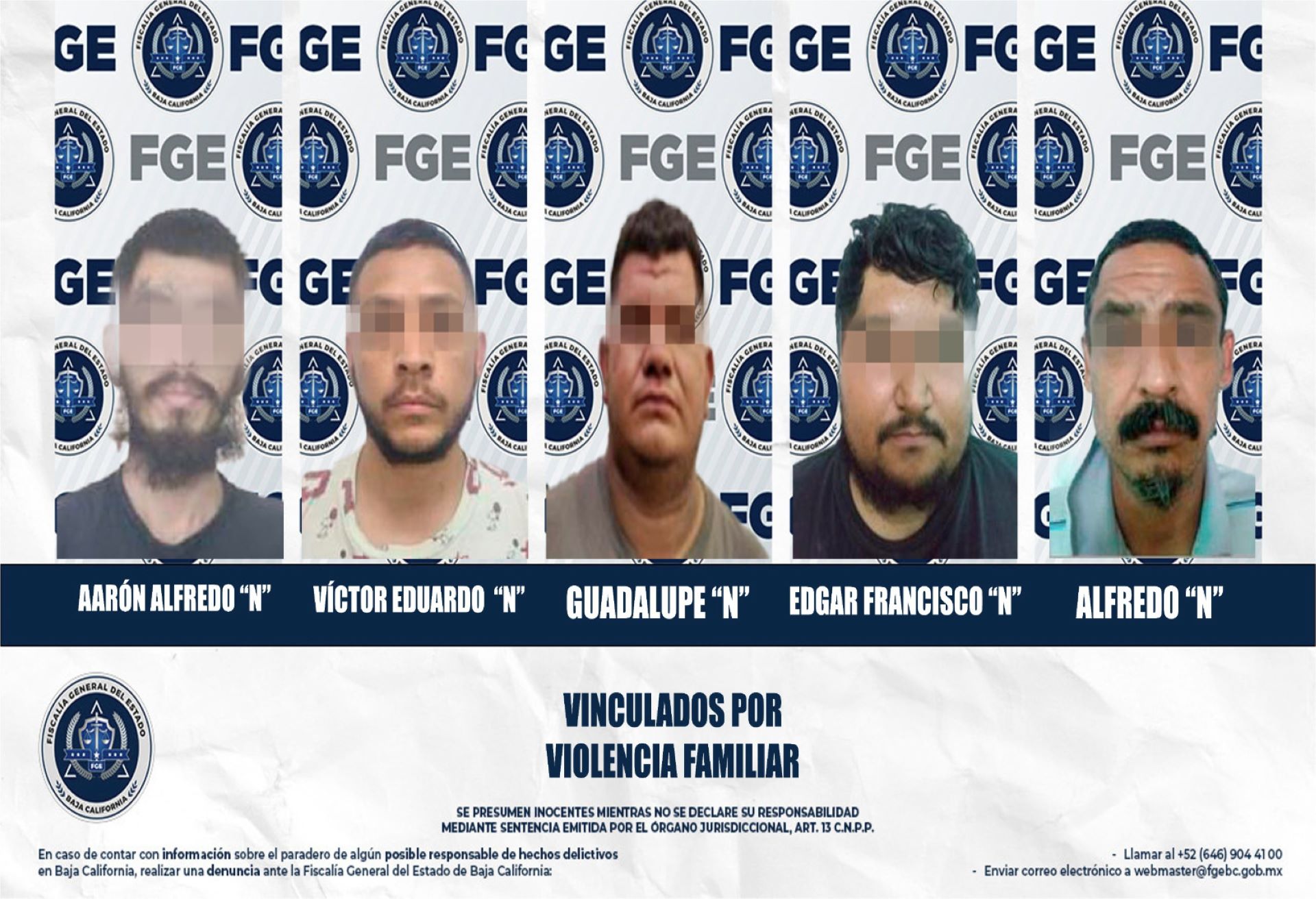 Vinculan a proceso a cinco hombres por violencia familiar
