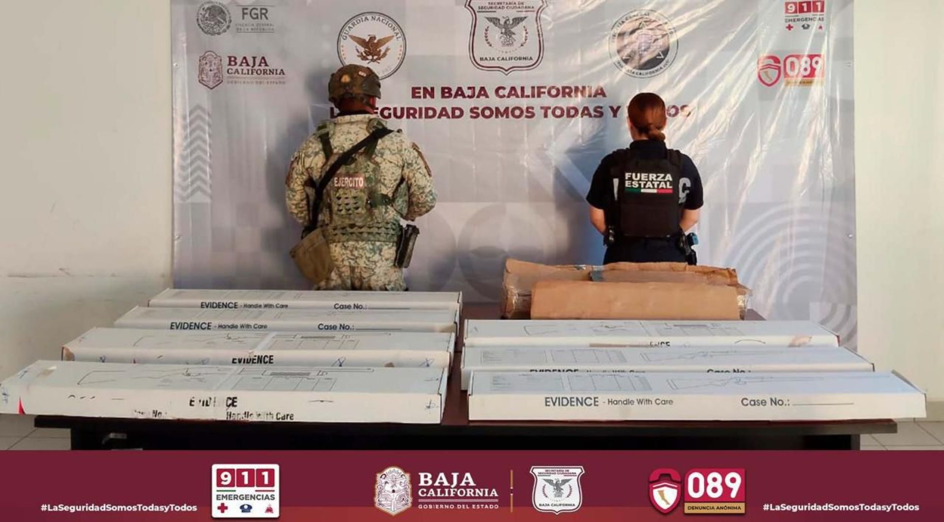 Localizan FESC y Sedena armas de fuego en Ensenada