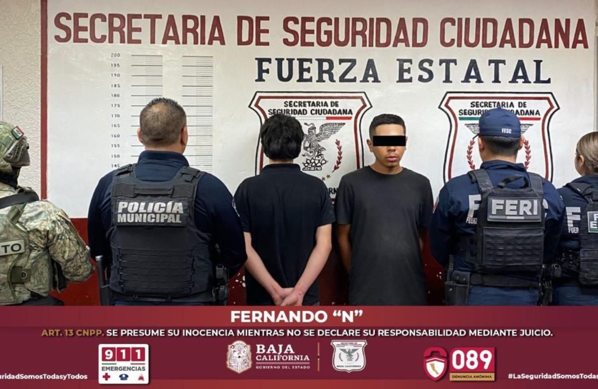Persecución policial termina con la captura de dos presuntos generadores de violencia en Mexicali