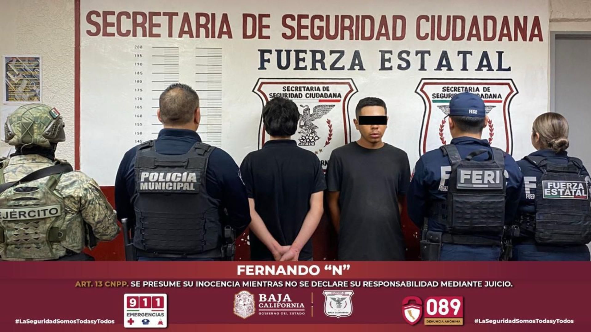 Persecución policial termina con la captura de dos presuntos generadores de violencia en Mexicali