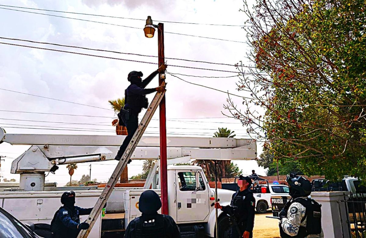 FGJES asegura 23 cámaras de video vigilancia  irregulares en operativo conjunto en San Luis Río Colorado