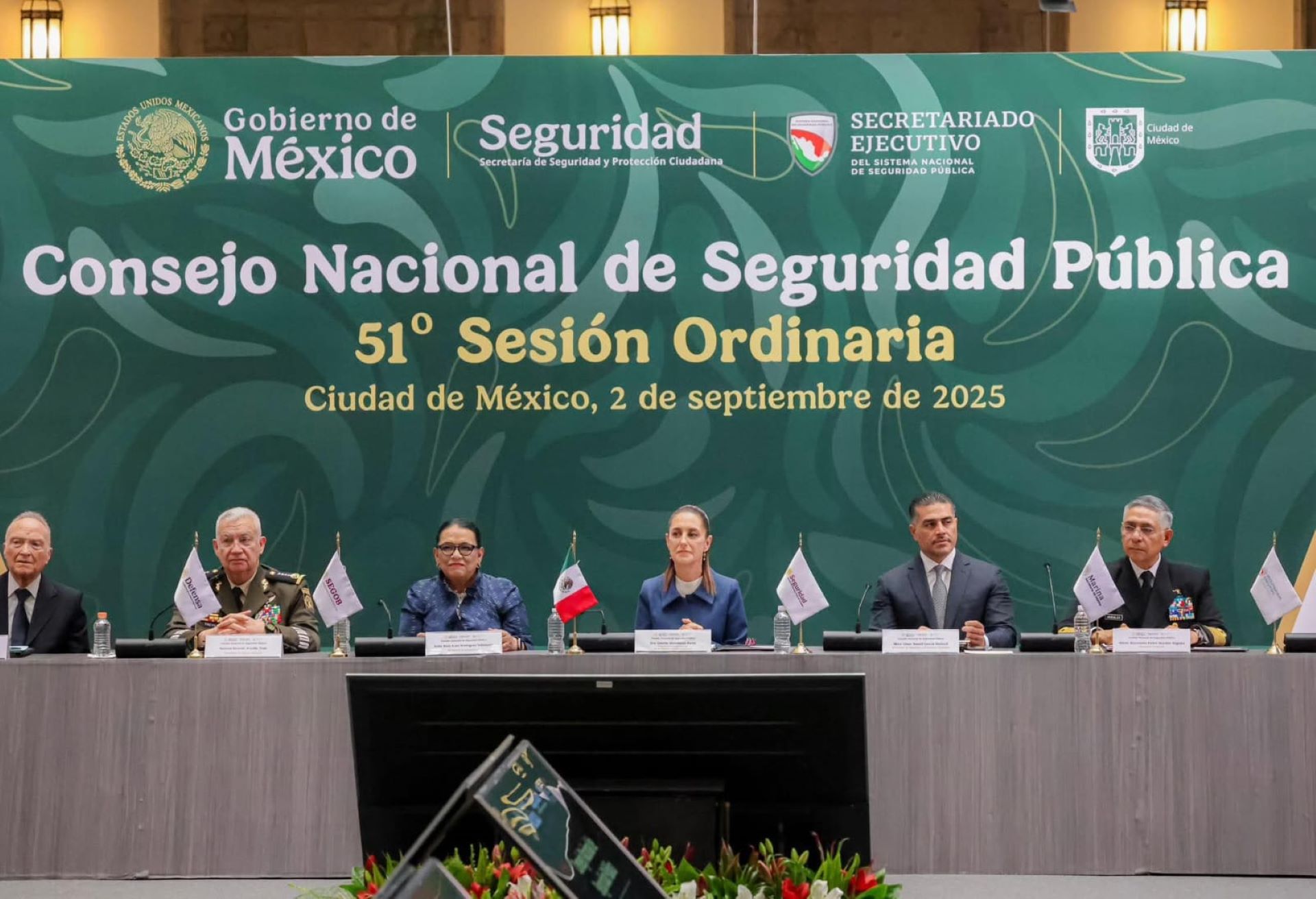 Gobernadora Marina del Pilar participa en el Consejo Nacional de Seguridad y resalta coordinación con la Federación para fortalecer la paz