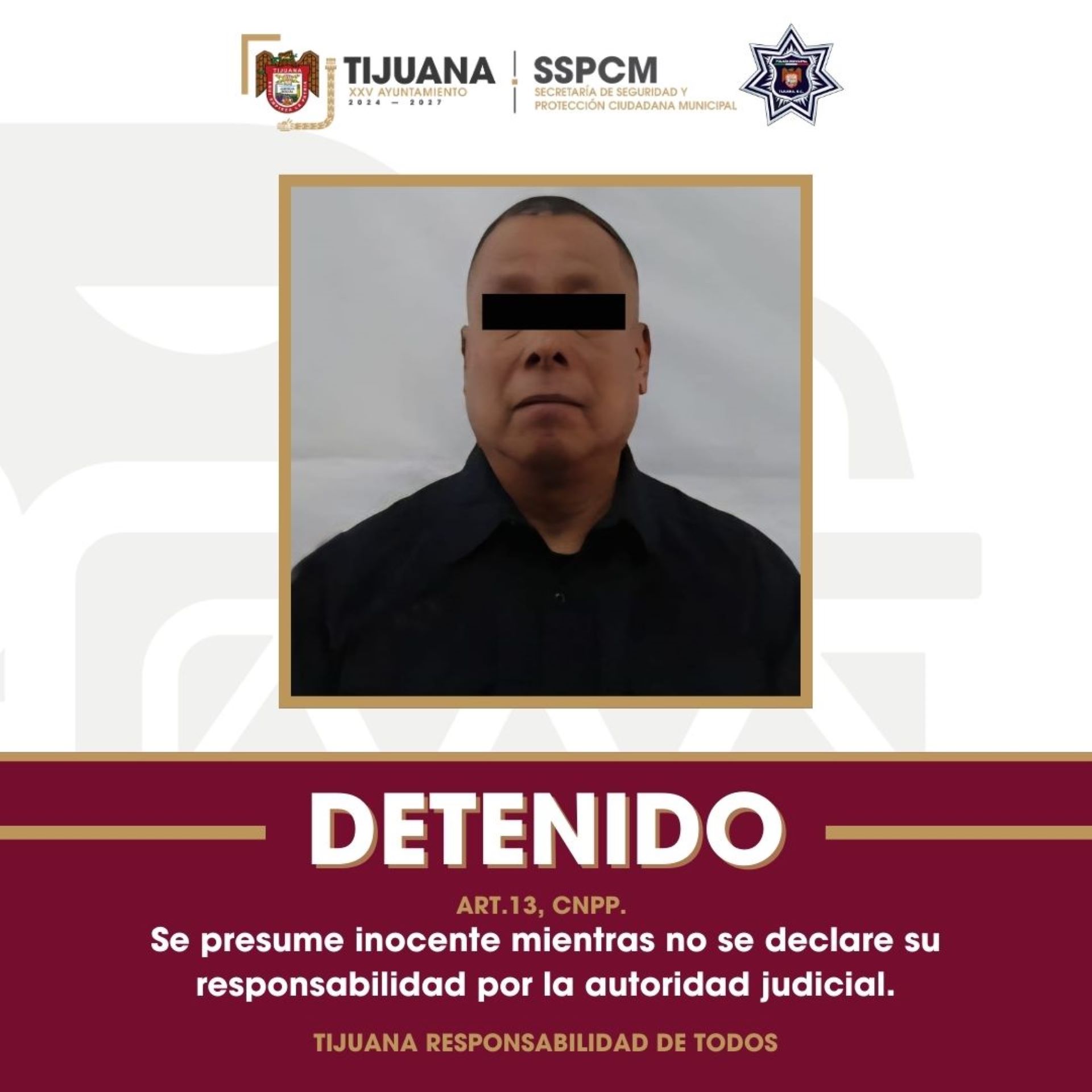 Refuerza SSPCM convenios de colaboración al ejecutar orden de aprehensión solicitada por FGJ de la CDMX