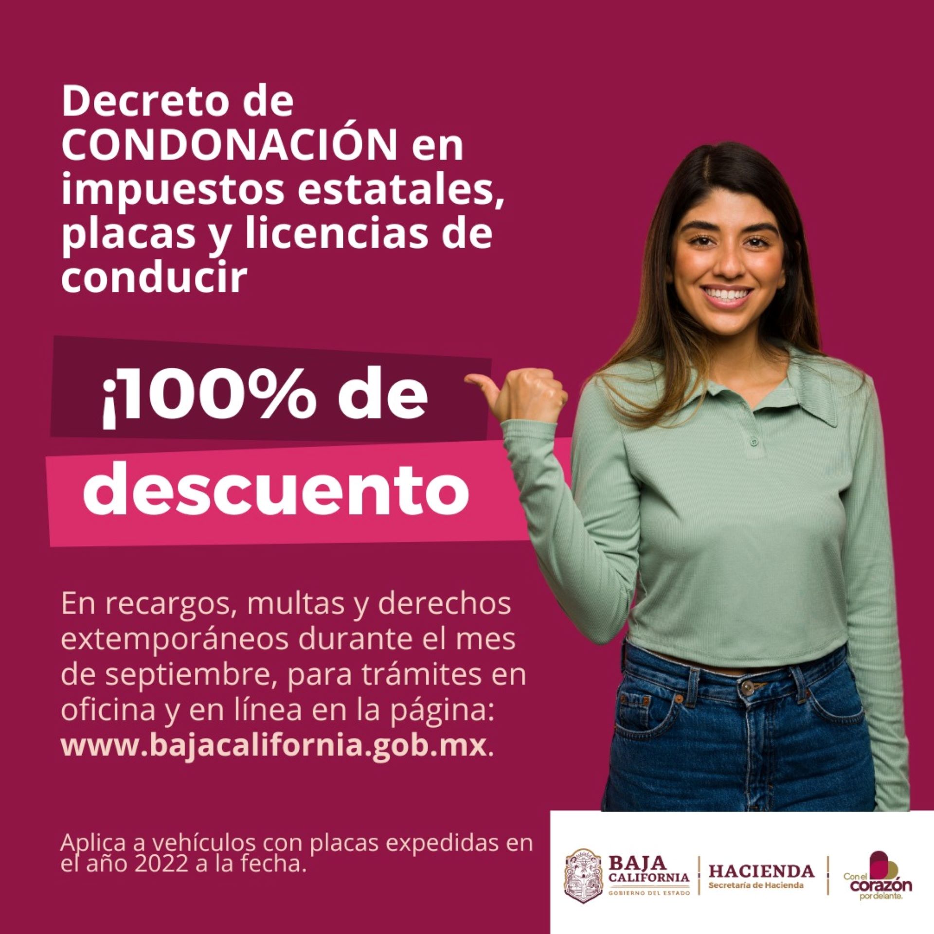 El Gobierno de Baja California ofrece descuentos en multas y derechos extemporáneos