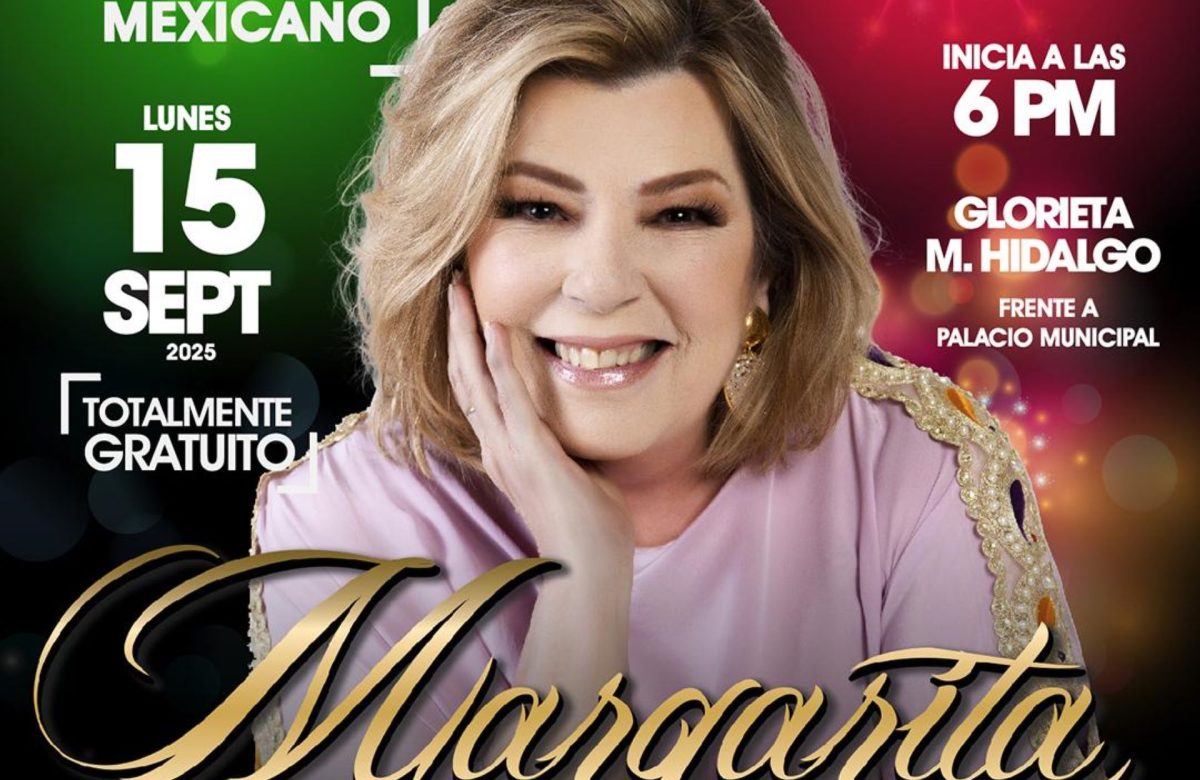 Anuncia Gobierno Municipal concierto para celebrar el Grito de Independencia con Margarita ‘La Diosa de la Cumbia’