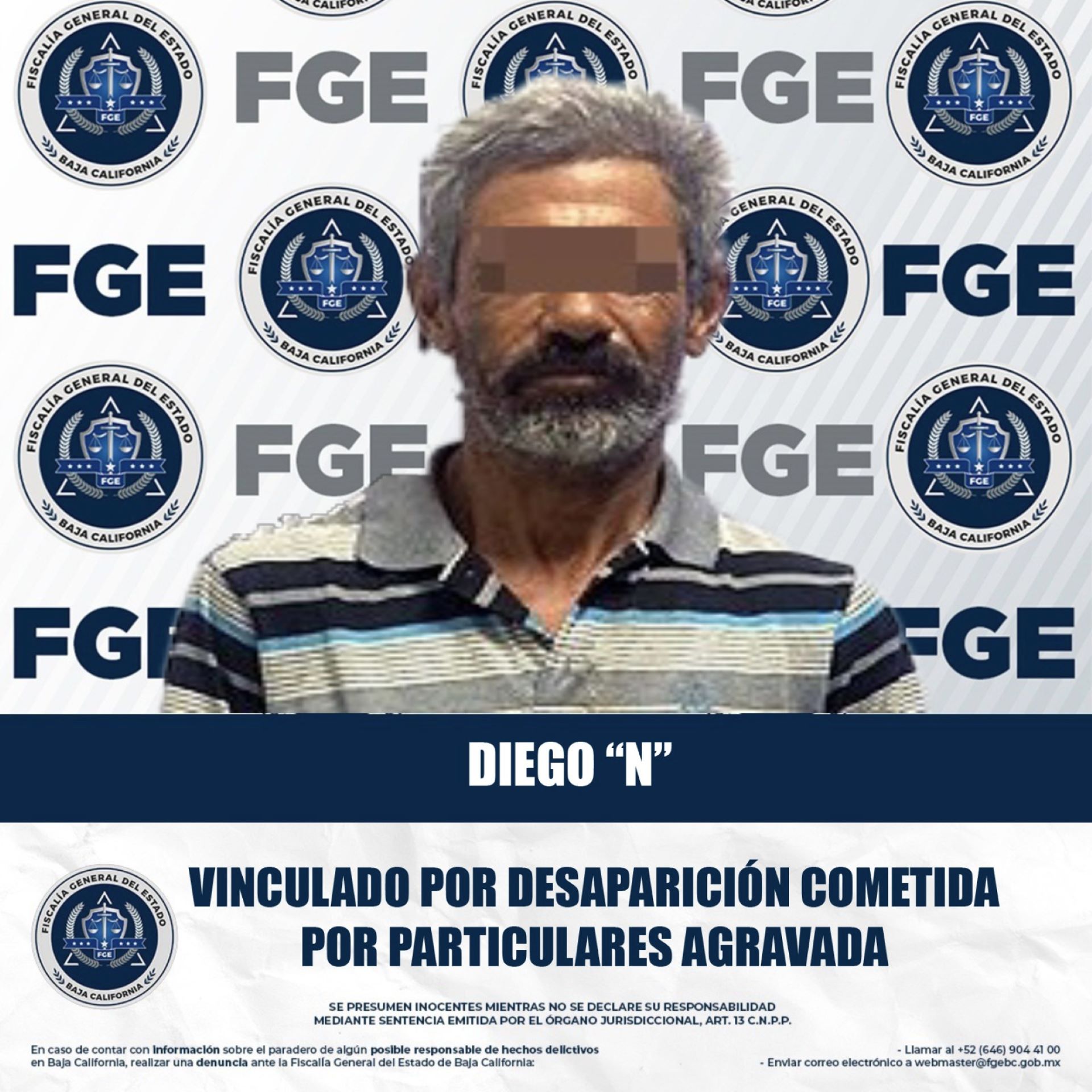 Inicia proceso penal contra hombre acusado de desaparición cometida por particulares agravada