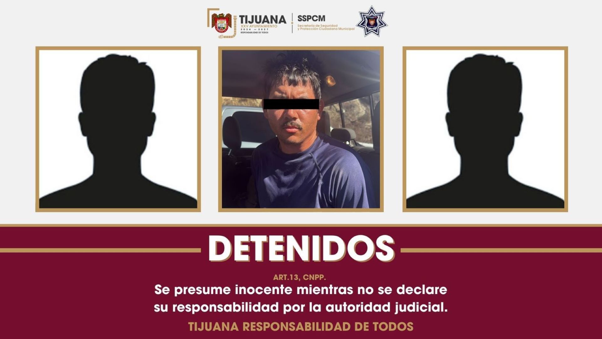 Frustra Policía Municipal de Tijuana intento de robo bancario: Hay tres presuntos responsables detenidos