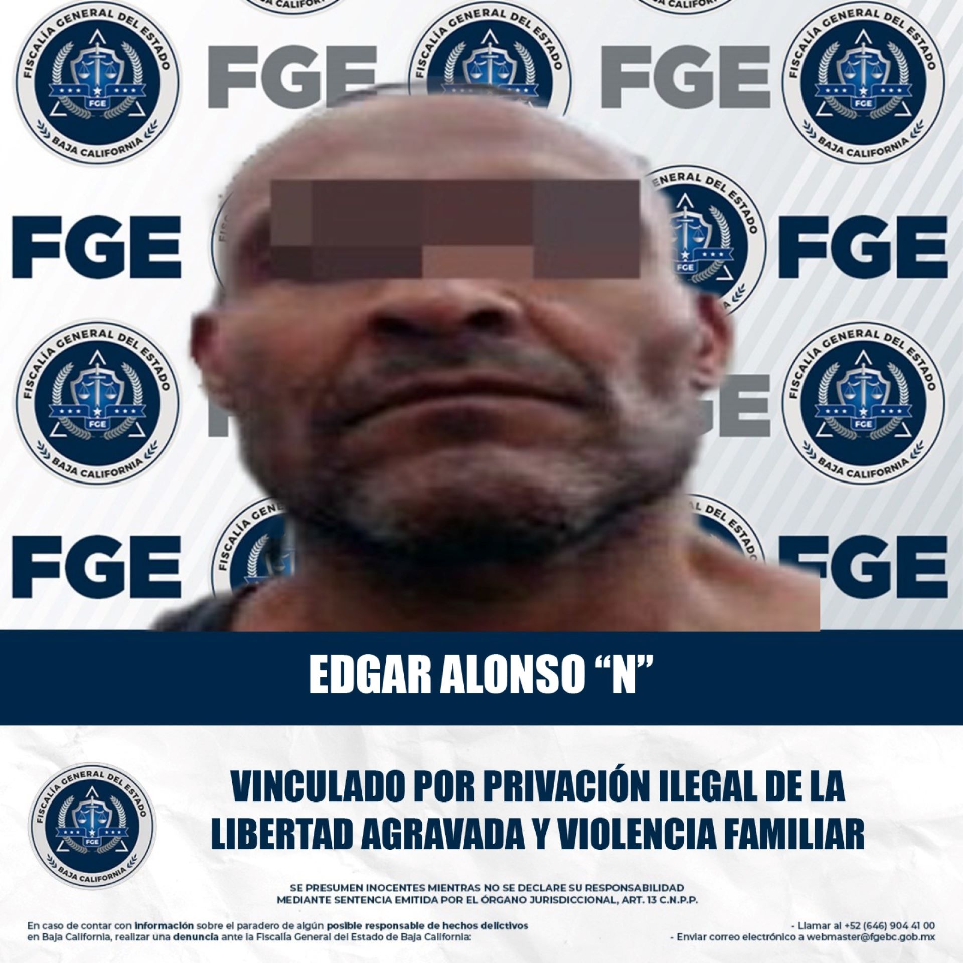 Logra Fiscalía prisión preventiva contra acusado de privación ilegal de la libertad agravada y violencia familiar