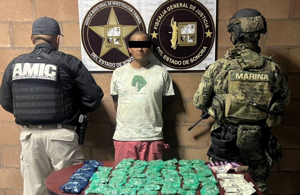 Capturan a sujeto con droga en San Luis Río Colorado