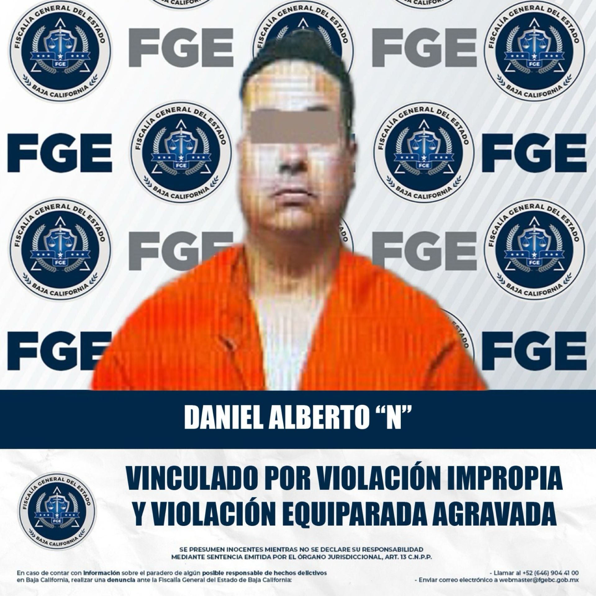 Obtiene Fiscalía vinculación a proceso y prisión preventiva contra presunto agresor sexual