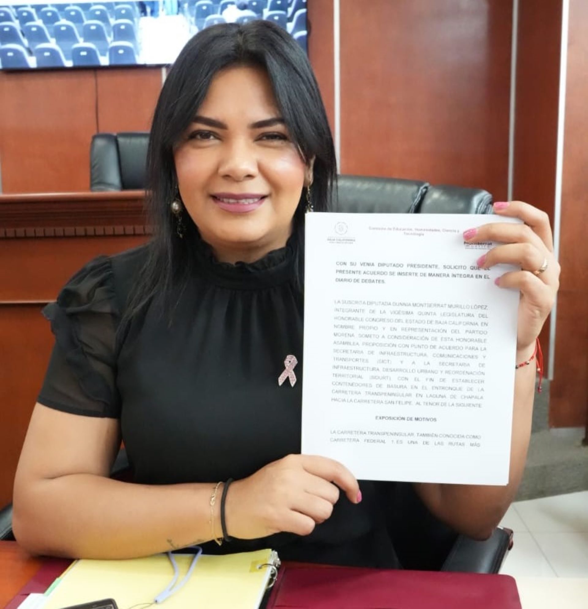 Dip. Montse Murillo pide que instalen contenedores de basura en un entronque de la transpeninsular