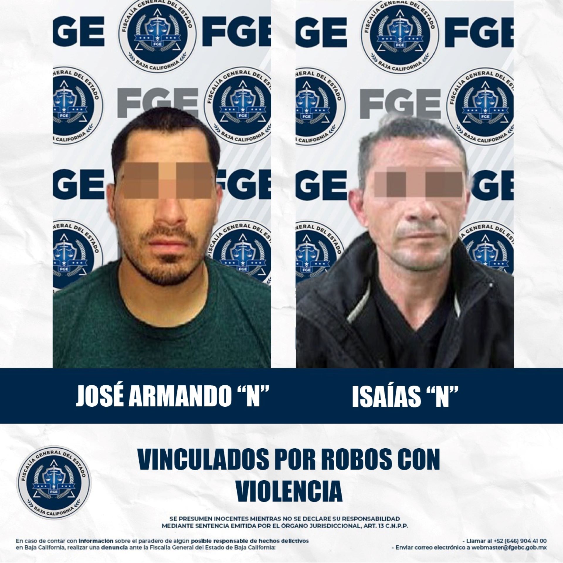 Dos imputados en robos con violencia quedan en prisión preventiva