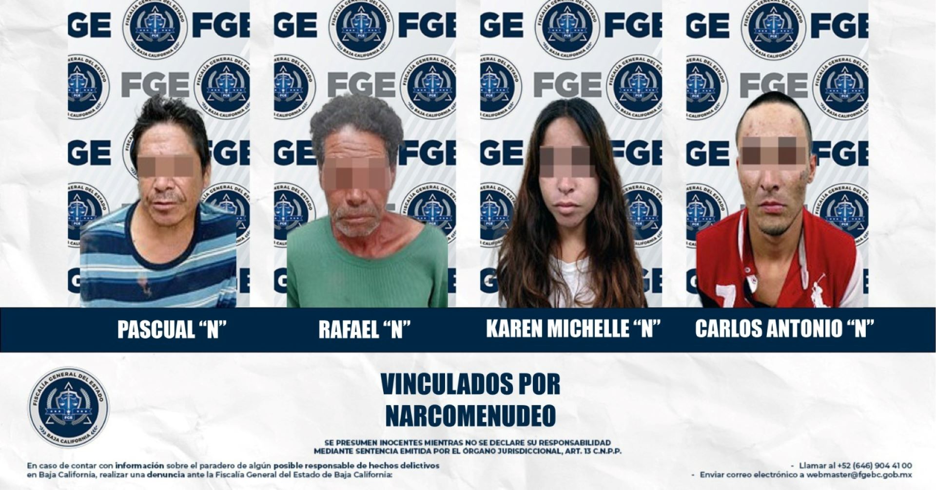 Vinculan a proceso a cuatro personas por delitos contra la salud en su modalidad de narcomenudeo