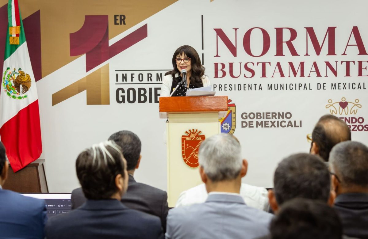 Norma Bustamante presenta su primer informe de su gobierno de continuidad en Mexicali