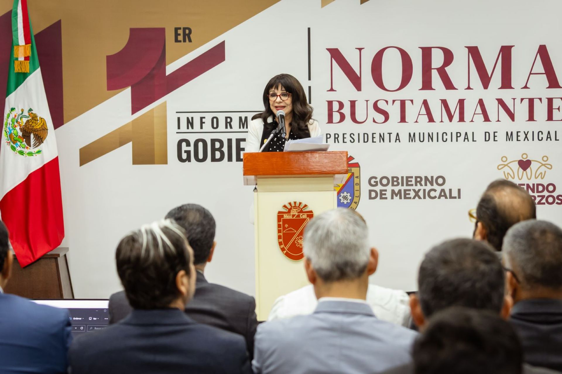 Norma Bustamante presenta su primer informe de su gobierno de continuidad en Mexicali