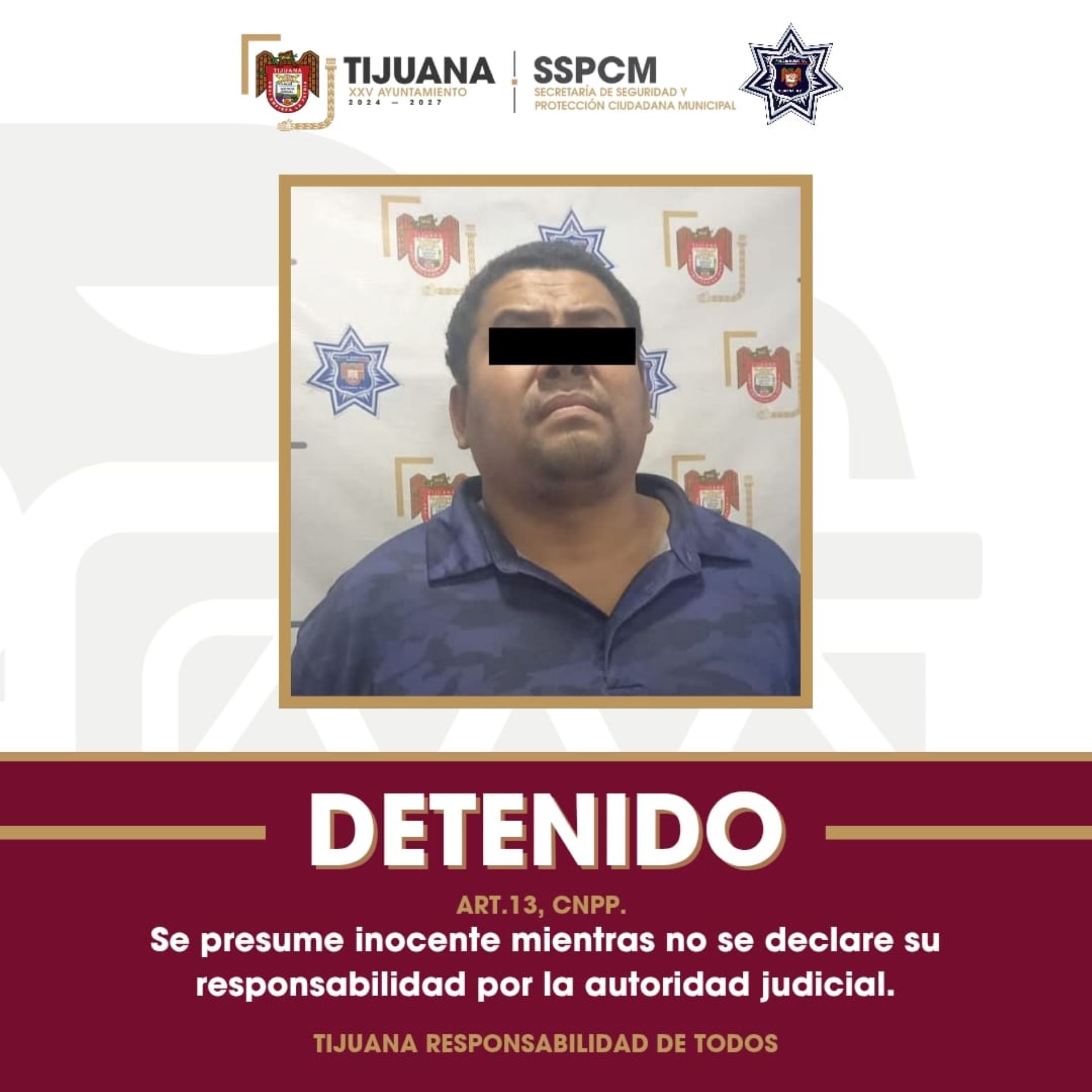 Detiene SSPCM a sujeto que agredió a su madre y contaba con orden de aprehensión activa
