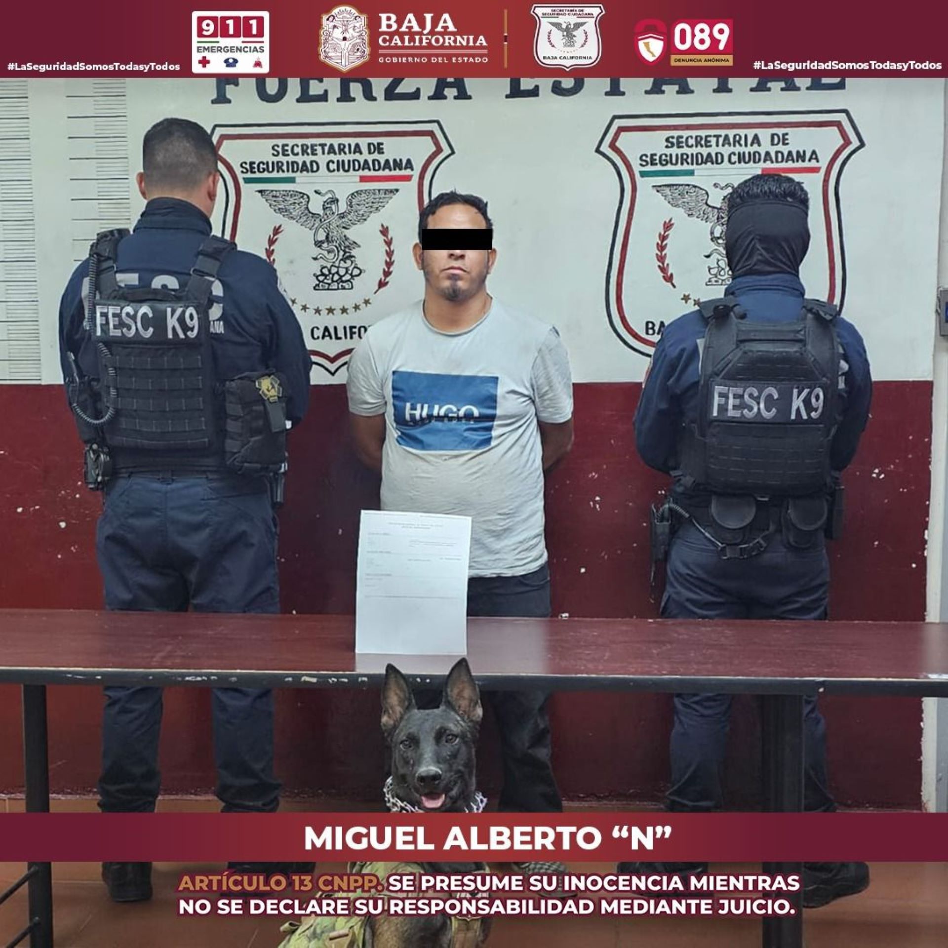 Aprehende Fuerza Estatal a hombre buscado por homicidio calificado en BC