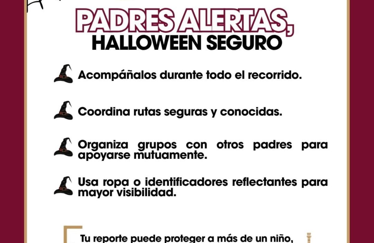 Invita SSPCM a padres de familia a reforzar el cuidado de niñas, niños y jóvenes durante las celebraciones de Halloween