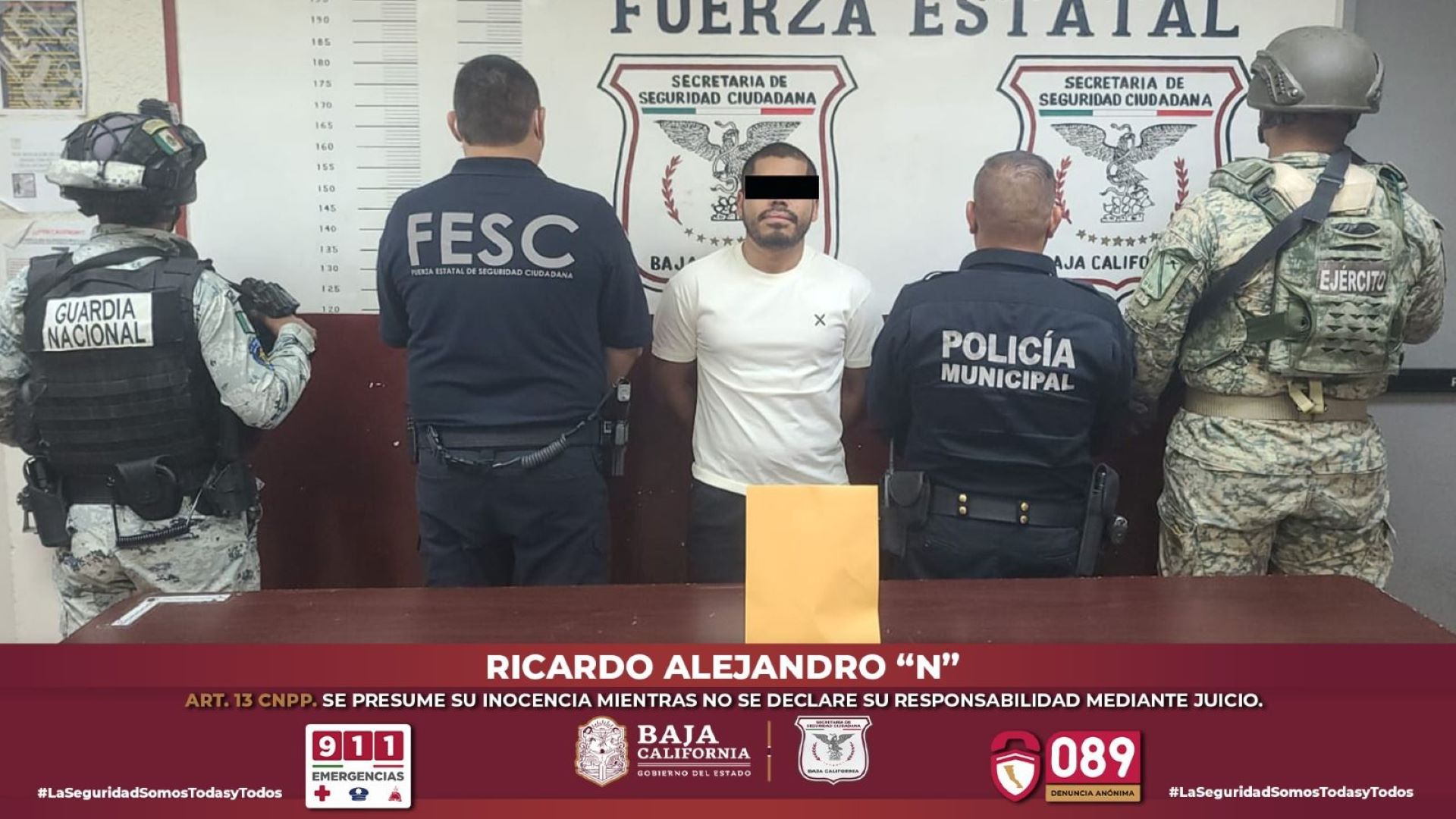 Fuerza Estatal detiene a dos personas y asegura droga en Mexicali