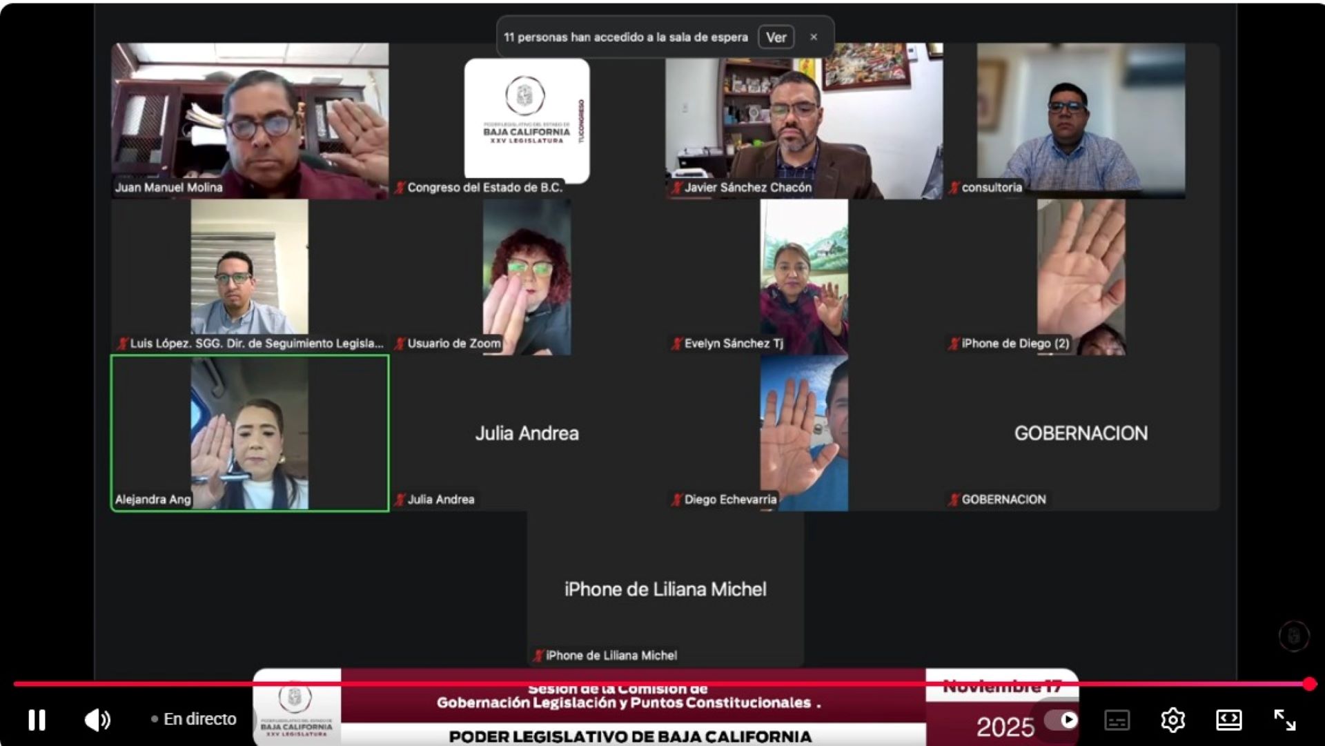 Comisión de Gobernación concluye entrevistas a aspirantes a integrar el consejo ciudadano de la Comisión Búsqueda