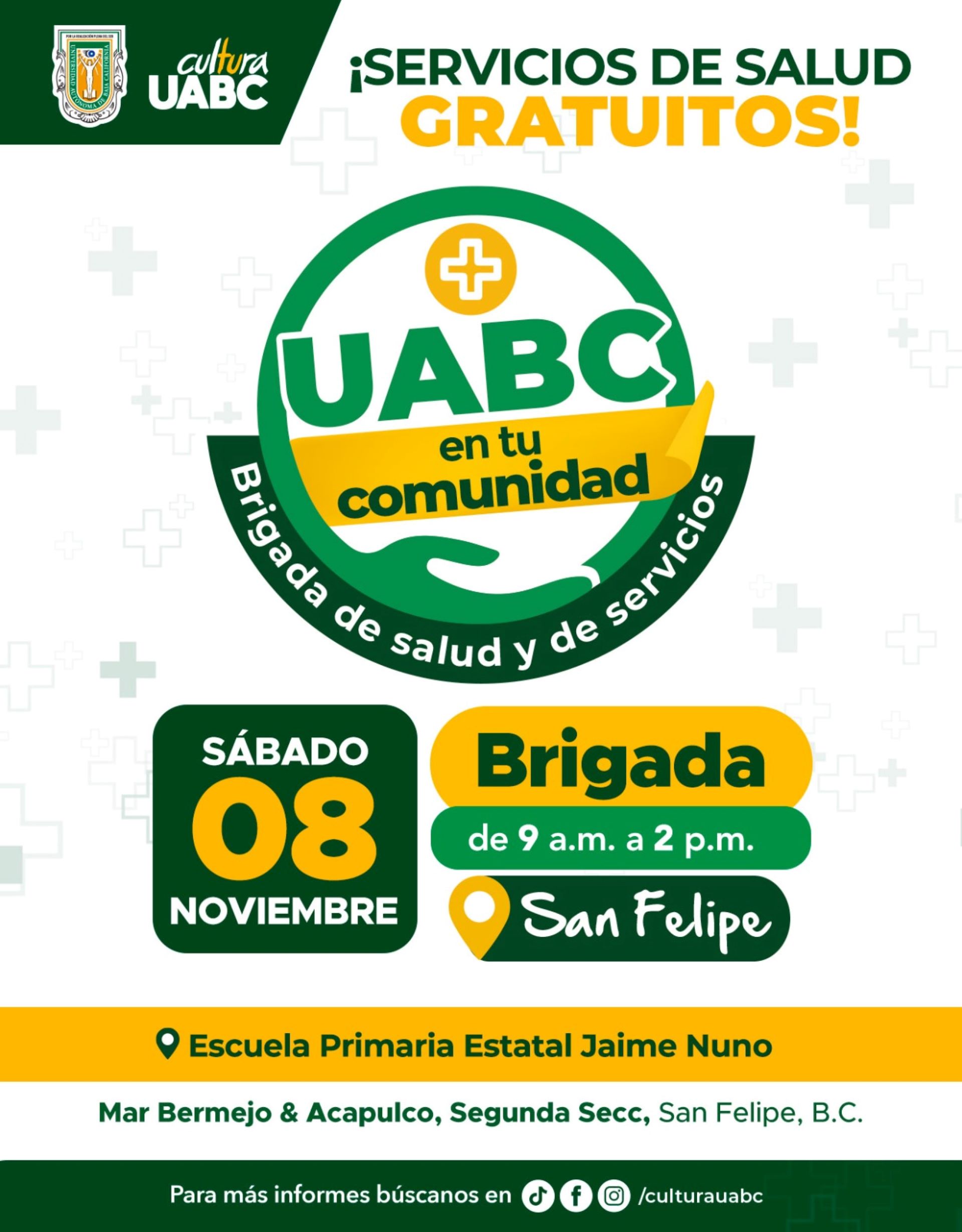 Se llevará a cabo brigada de salud y servicios UABC en tu comunidad en San Felipe