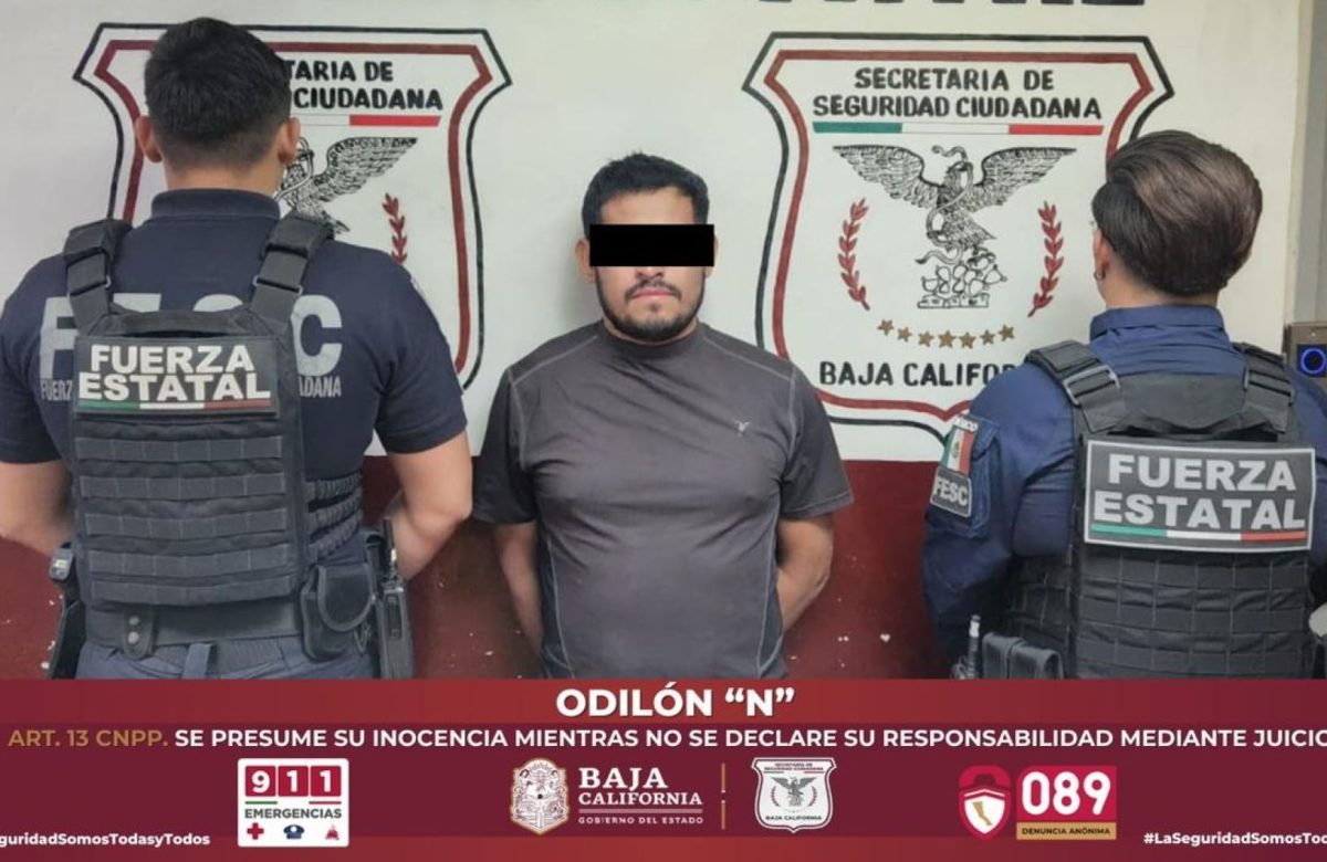 Asegura Escuadrón Violeta a dos individuos en episodios de violencia familiar en Mexicali y Tijuana