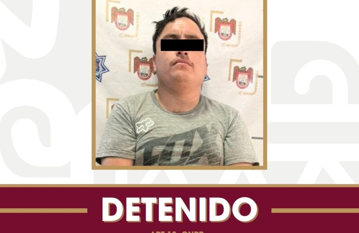 Asegura Policía Municipal a hombre señalado de agredir a una mujer