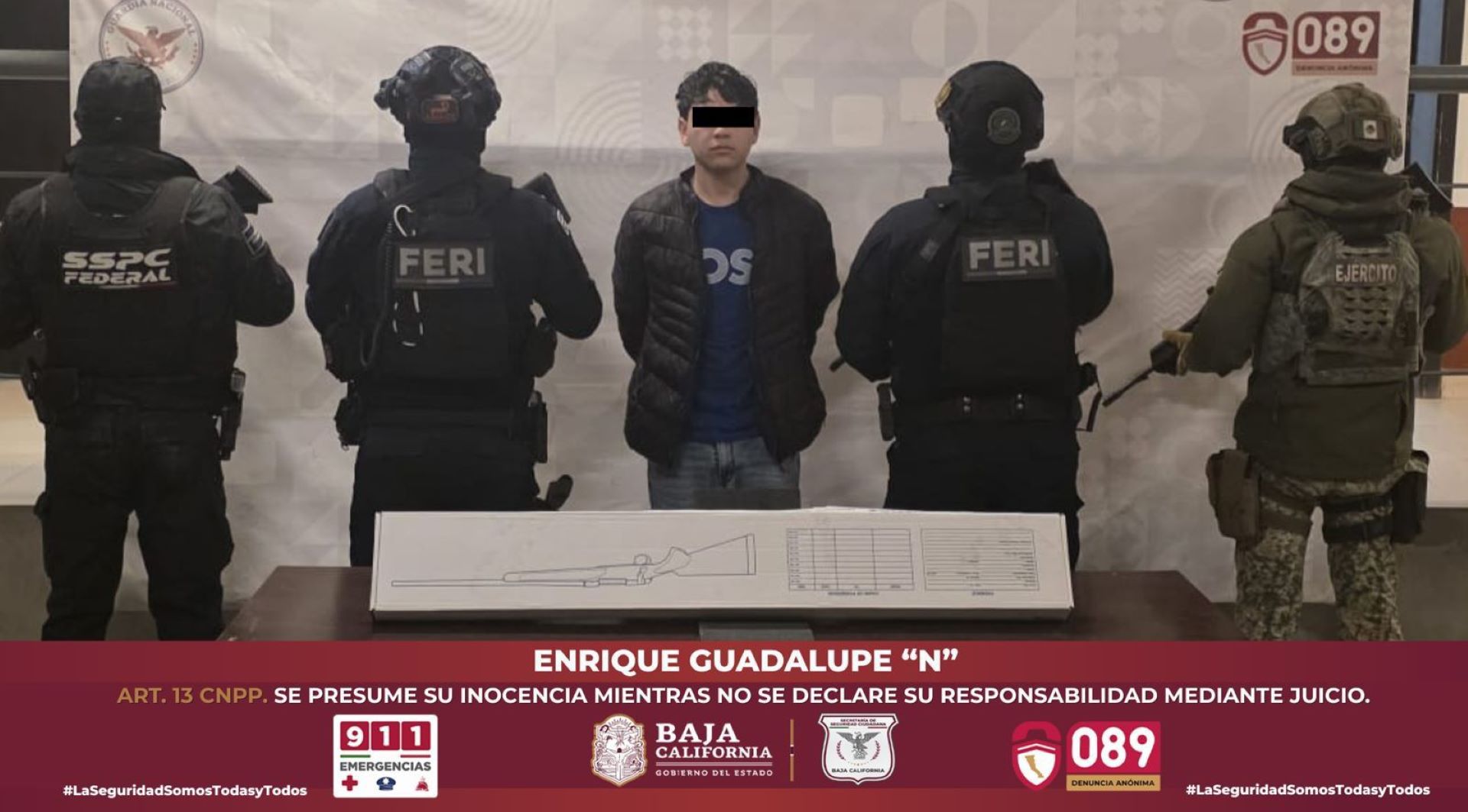 Capturan en operativo interinstitucional a sujeto armado en Tijuana