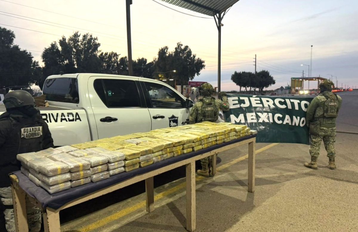 Ejército Mexicano decomisa 165 kilos de cocaína en SLRC