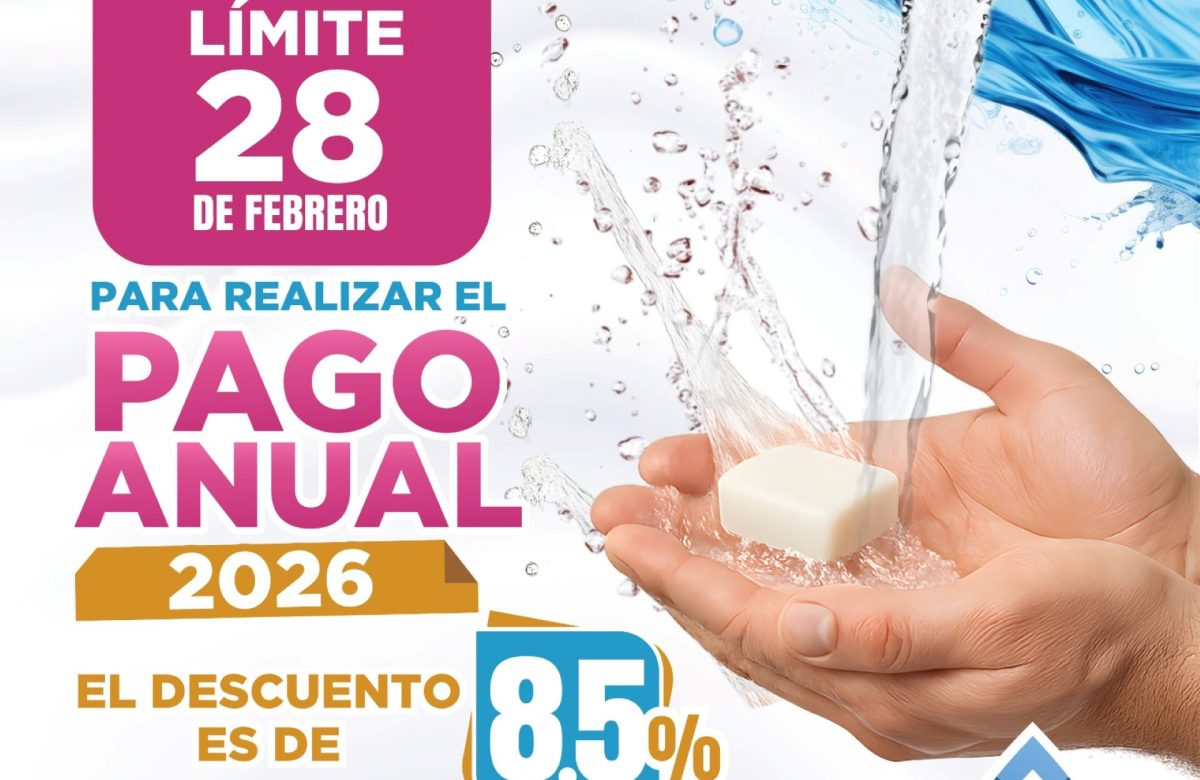 Concluye este 28 de febrero descuento por pago anual anticipado en servicio medido de agua