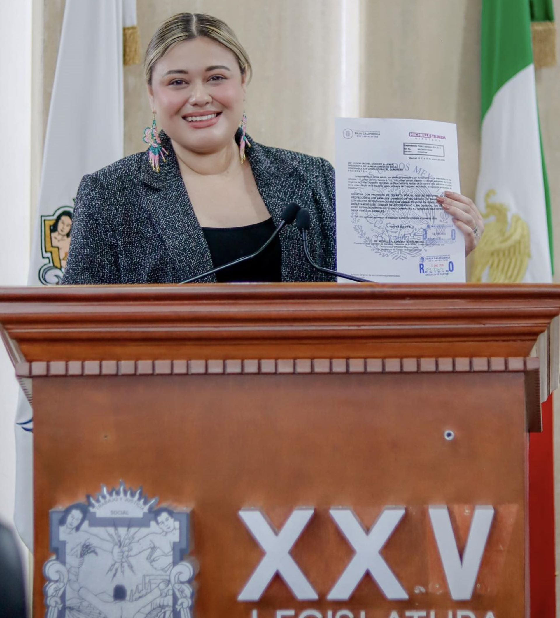 Michelle Tejeda rehabilita parque de Valle del Pedregal