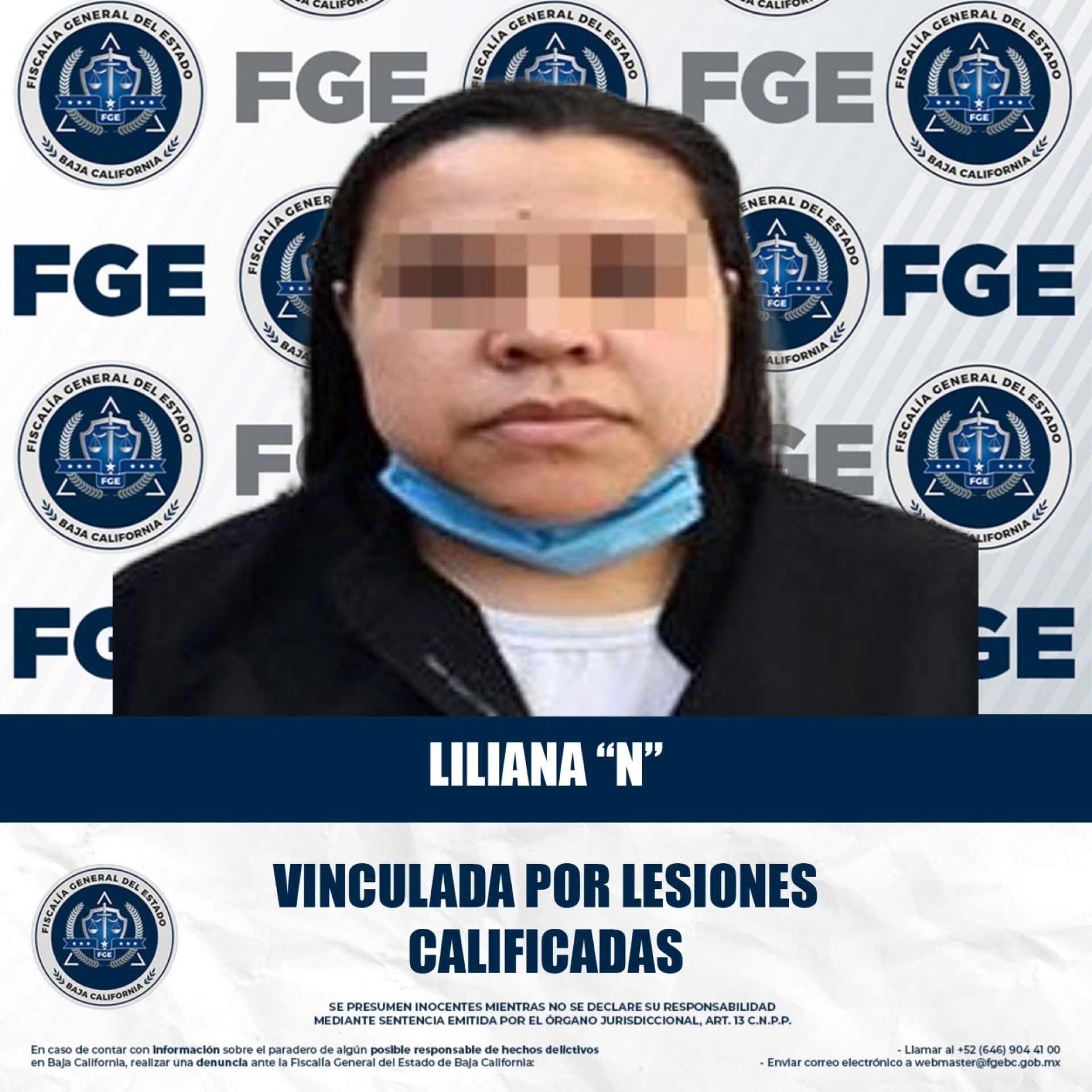 Logra Fiscalía prisión preventiva para mujer acusada de lesiones calificada