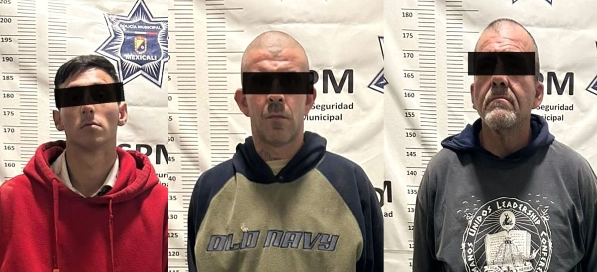 Agentes municipales capturan a tres personas por robo de 30 metros de cableado telefónico