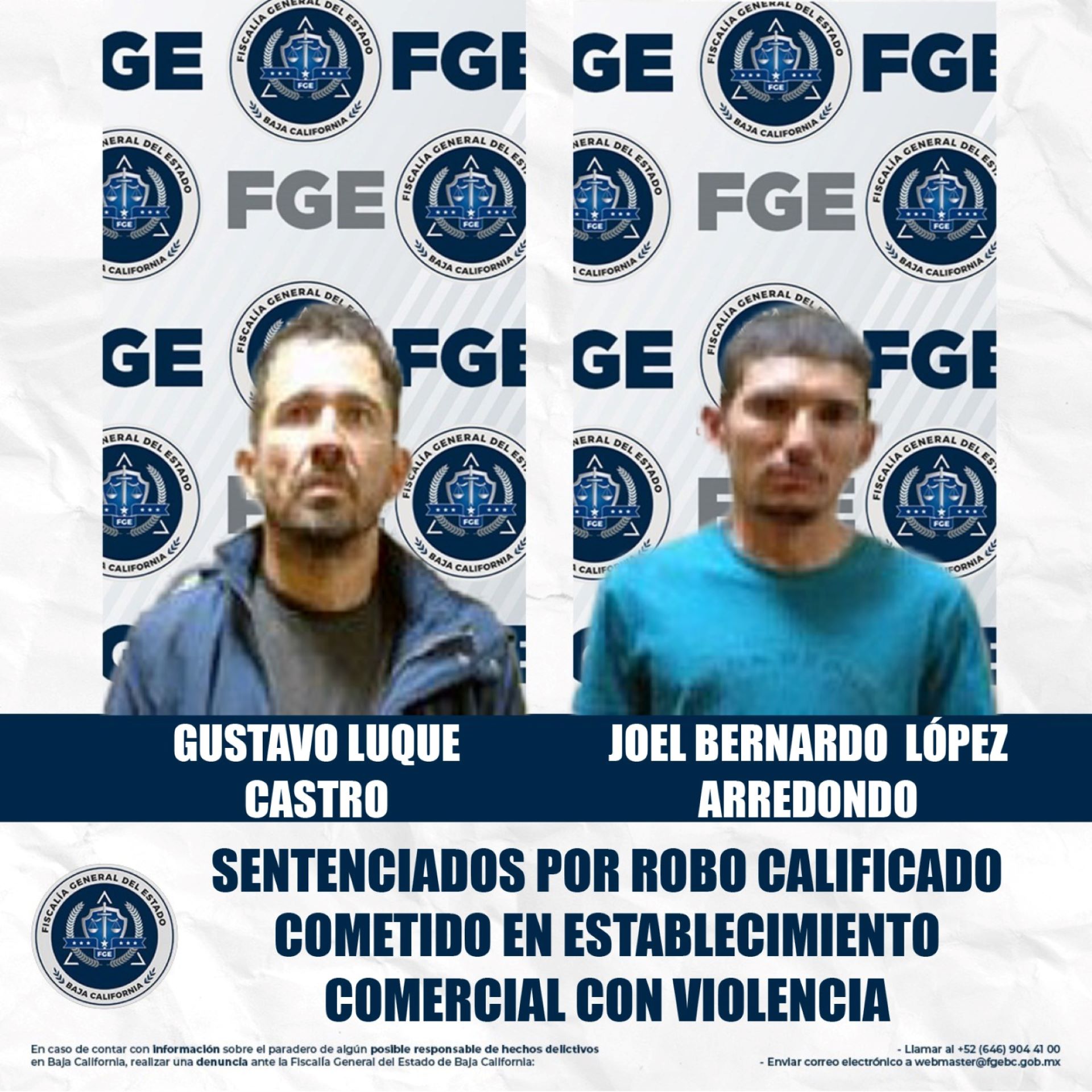 Dos hombres acusados por robo violento a comercio fueron sentenciados a 6 años de prisión