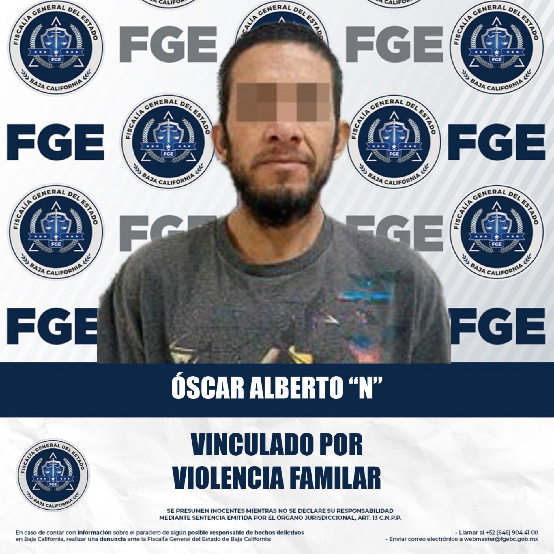 Dictan prisión preventiva a imputado por violencia familiar