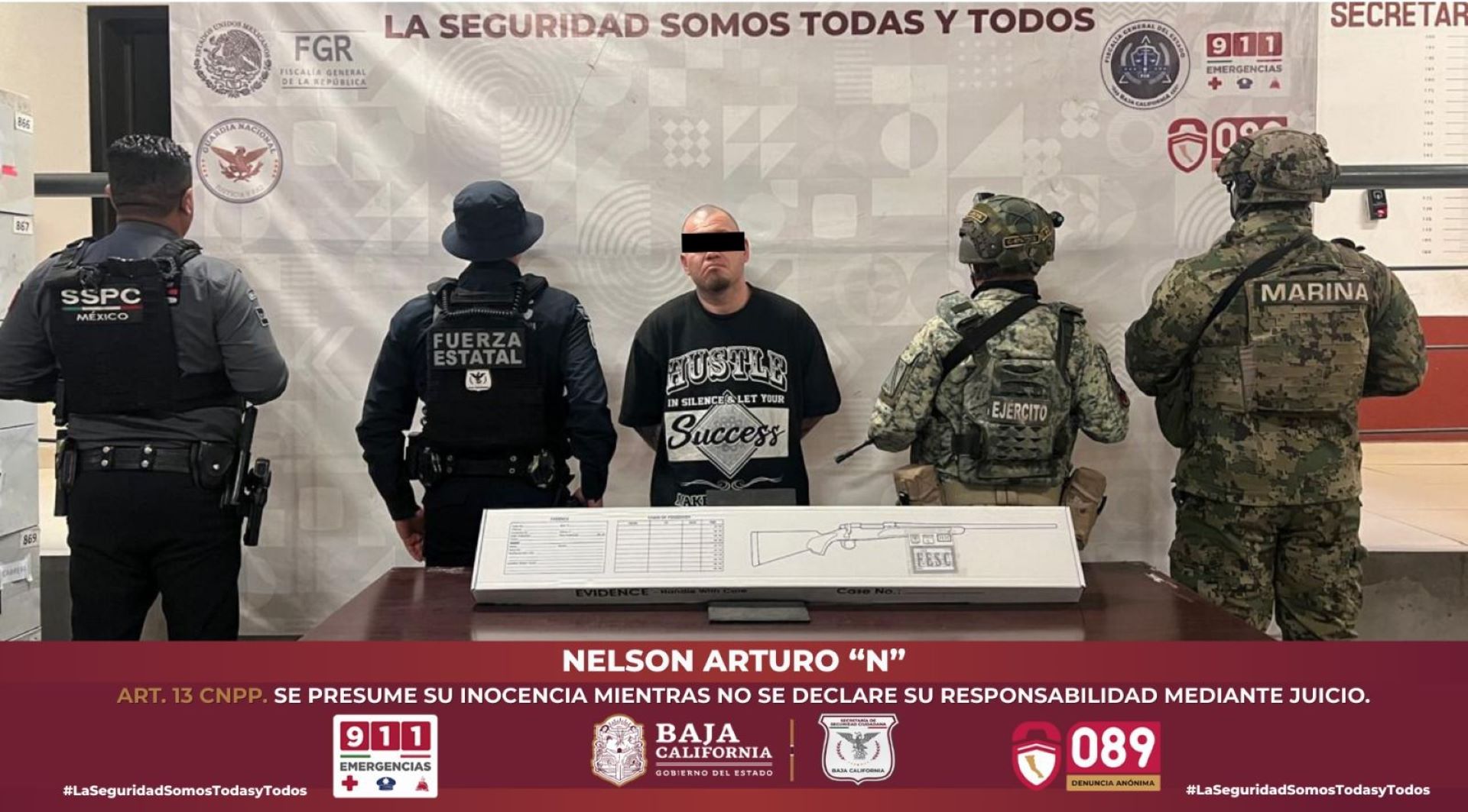 Asegura Fuerza Estatal a presunto generador de violencia en posesión de arma larga