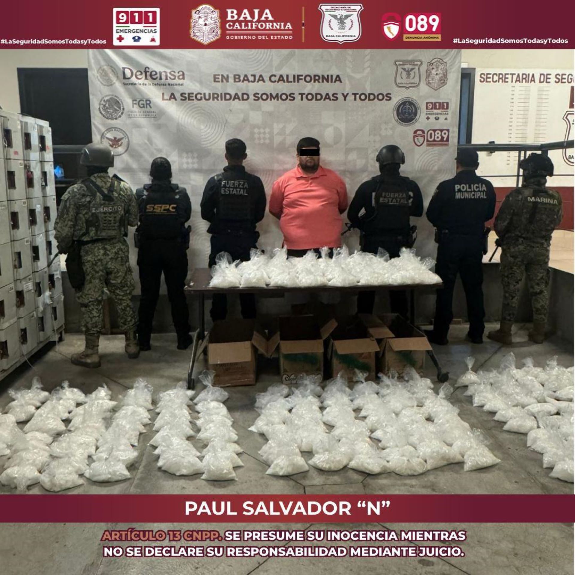 Fuerza Estatal asesta golpe al narcotráfico; Decomisa cerca de 113 kilos de metanfetamina en Tijuana