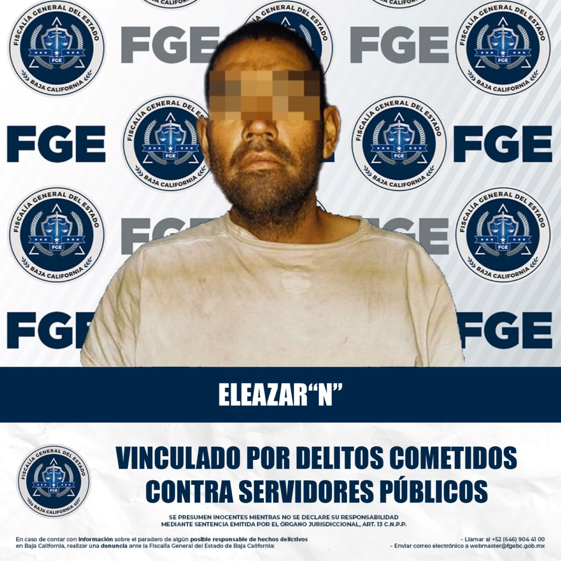 Sujeto acusado de cometer delito contra servidores públicos en San Felipe queda en prisión preventiva