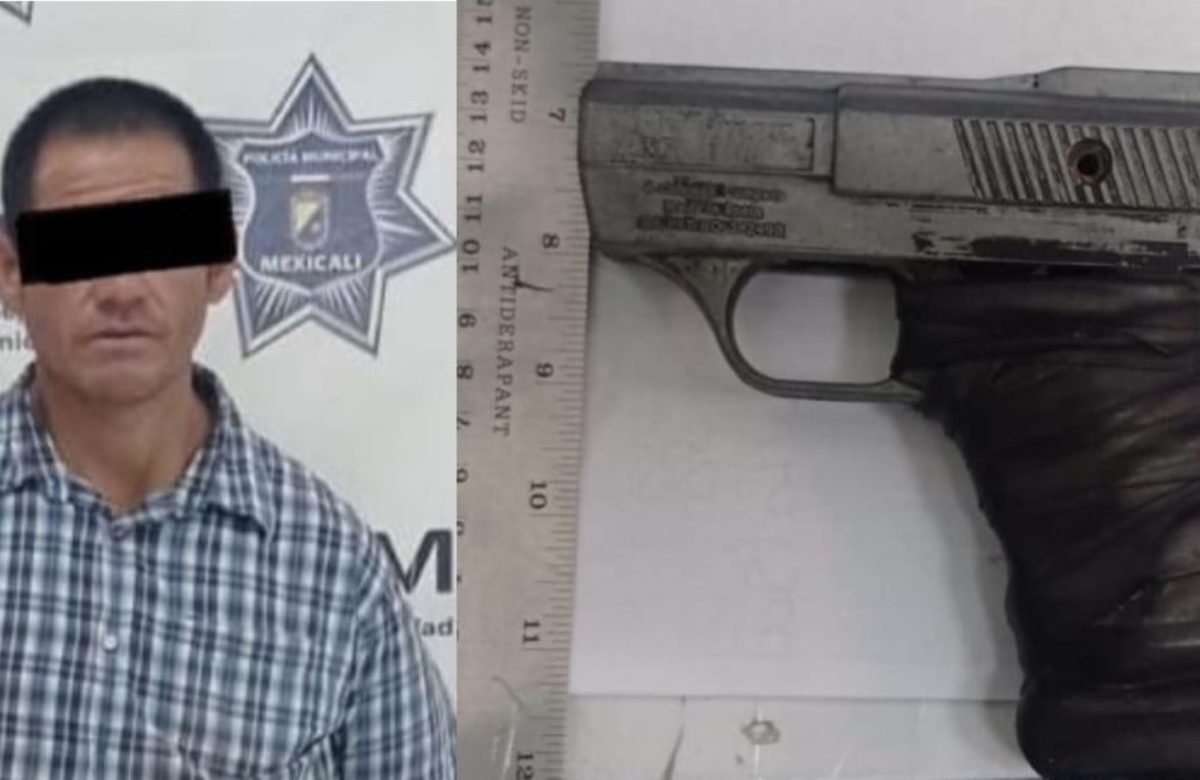 Policía Municipal detiene a un hombre por presuntas amenazas y portación de arma de utilería