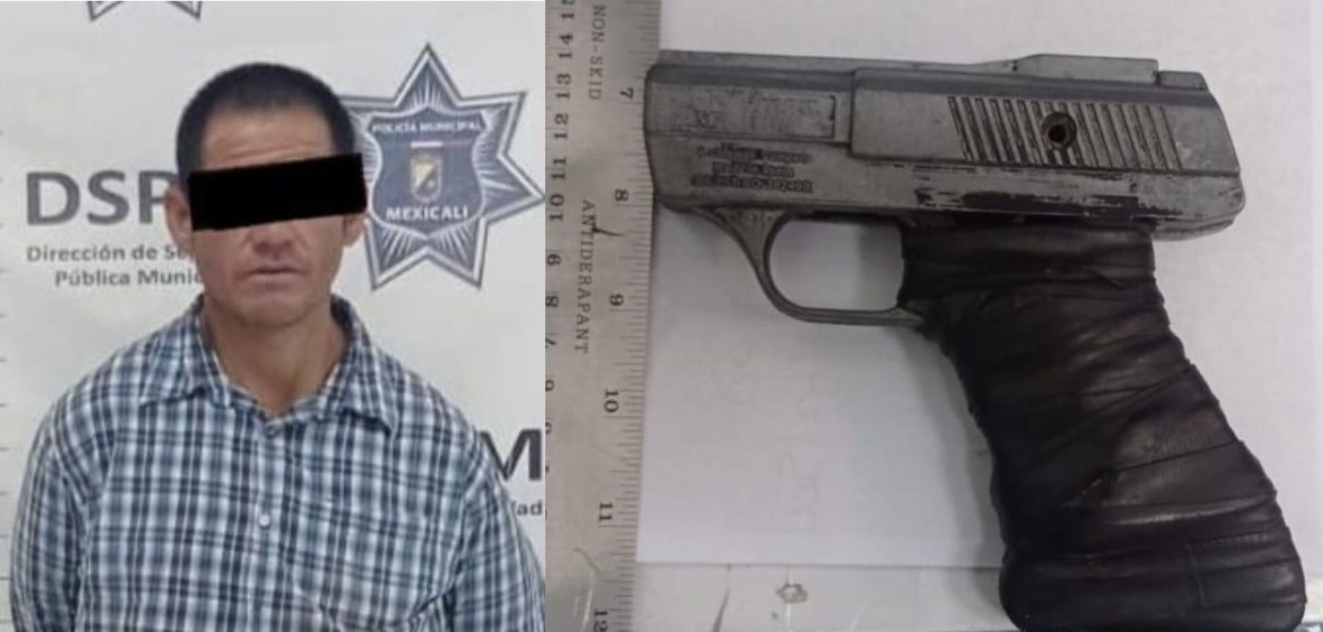 Policía Municipal detiene a un hombre por presuntas amenazas y portación de arma de utilería