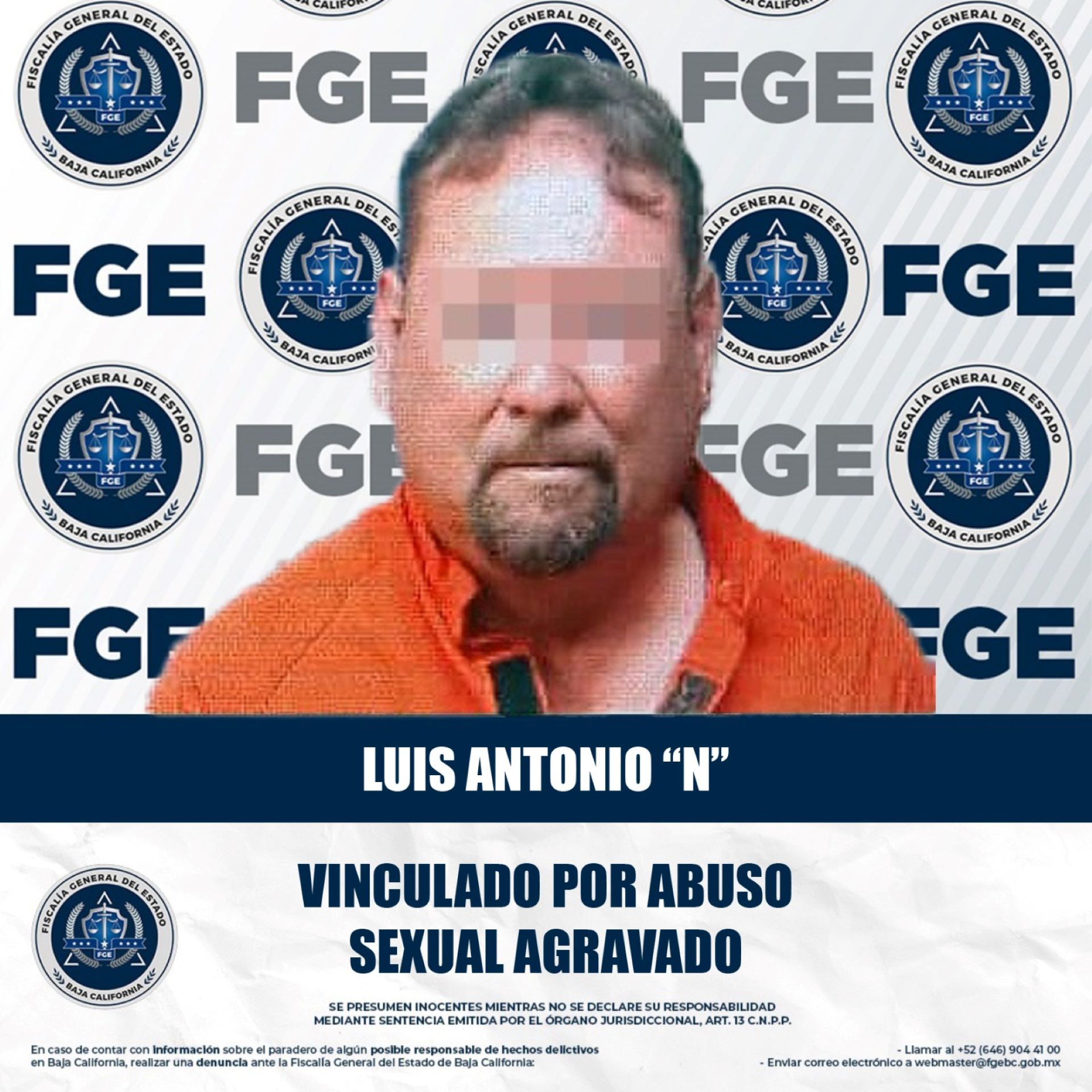 Logra Fiscalía prisión preventiva para imputado por abuso sexual agravado